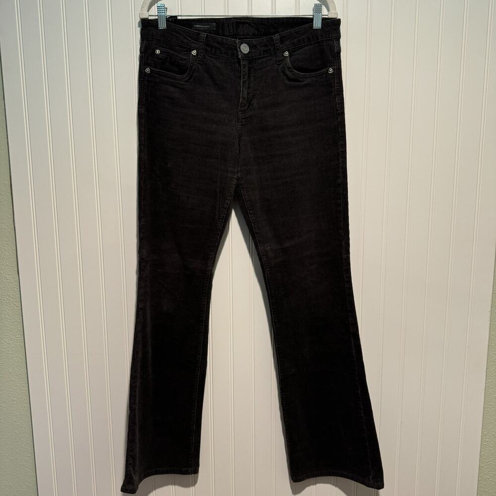 Kut From The Kloth Farrah Baby Bootcut Pants Gray Corduroy Size 10